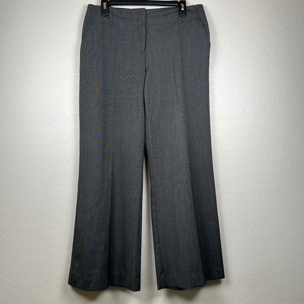George Women's Gray Dress Pants Petite Size 10‎ Career Work Wide Leg